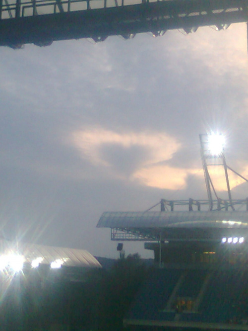 Serce z chmur na stadionem Wisły Kraków- 2013.08.25