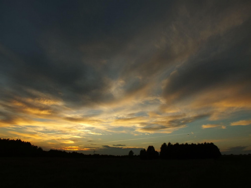 Zachód słońca nad Dąbrową :)