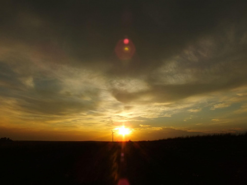Zachód słońca nad Dąbrową :)
