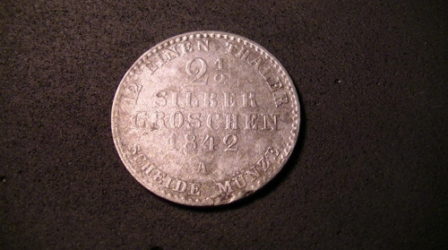 2 1/2 Silbergroschen 1842 A Friedrich Wilhelm IV (srebro)