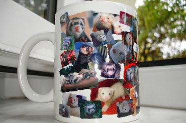 Mocno fretkowy kubeczek, jeśli kupisz - pomożesz w leczeniu Pimpusia :) #aukcja #fretka #kubek #Pimpuś #SPF