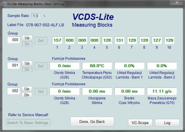 #A6C5 #ALF #Bloki #Silnik #VAG #VCDS