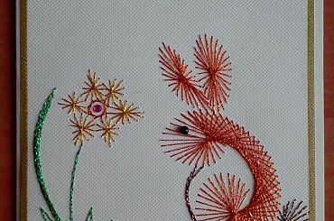 Obrazki z szycia wzięte - na podstawie wzoru ze stitchingcards.com #HaftMatematyczny #ObrazkiZSzyciaWzięte #wielkanoc #KartkiNaWielkanoc #zając #zajączek #królik #króliczek